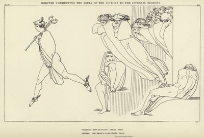 Mercury Conducting the Souls of the Suitors to the Infernal Regions by John Flaxman